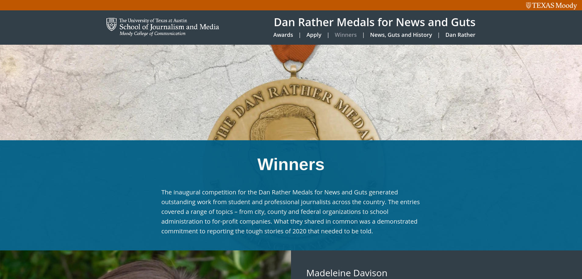 Dan Rather Medals site